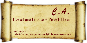 Czechmeiszter Achilles névjegykártya